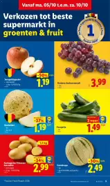 Lidl folder week 41 Pagina 5: Knolselder €1,19, Aardappelen Princesse Amandine €2,99