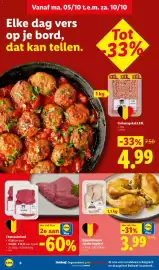 Lidl folder week 41 Pagina 6: Kippenbouten zonder rugdeel €3,99, Chateaubriand €10,71