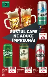 Catalog Kaufland săptămâna 40 Pagină 57: Staropramen Bere blondă €3,49, Carlsberg Bere blondă €4,49