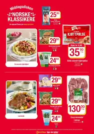 Coop Extra kundeavis uke 40 Side 6: GILDE SKINNFRI KJØTTPØLSE €35,00, Coop lammelår i skiver €130,00