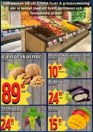 Supergrossen reklamblad vecka 40 Sida 5: Valnötskärnor €89,95, Mynta, Koriander, Dill €10,95