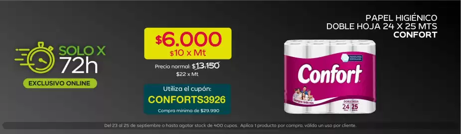 Catálogo Tottus Página 3: Confort - papel doble hoja 24 c €6.000,00
