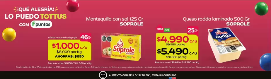Catálogo Tottus Página 9: Soprole - queso rodda laminado €5.490,00