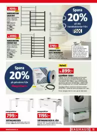 Bauhaus reklamblad Sida 11: HANDDUKSTORK SALSA DUO, TVÄTTMASKINSSTATIV M. LÅDA €1.195,00