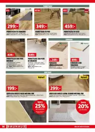 Bauhaus reklamblad Sida 14: PARKETTGOLV EK STANDARD €299,00, PARKETTGOLV OAK PURE ICE BRUSHED €449,00