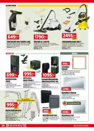 Bauhaus reklamblad Sida 24: ÖVERHÄNGT FÖNSTER €2.295,00, ÅNGTVÄTT SC 3 EASYFIX €1.790,00