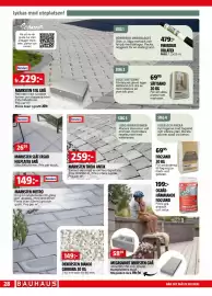 Bauhaus reklamblad Sida 28: DEKORSTEN BIANCO CARRARA 20 KG €149,00, MARKSTEN TROJA ANTIK €259,00