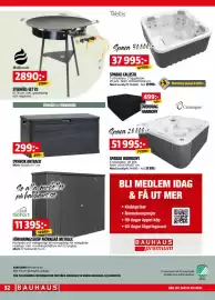 Bauhaus reklamblad Sida 32: STEKHÄLL-SET V2 €2.995,00, SPABAD HARMONY €51.995,00