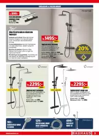 Bauhaus reklamblad Sida 5: HANDDUSCH WAVE 10 KROM €90,00, TAKDUSCHSET DUEODDE