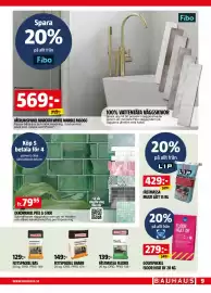 Bauhaus reklamblad Sida 9: VÅTRUMSPANEL MARCATO WHITE MARBLE M6060 €569,00, DEKORKAKEL PEEL & STICK