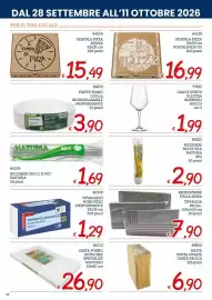 Volantino Zona Pagina 30: Scatola pizza €16,99, Bicchieri 250 cc r-pet naturia €1,69