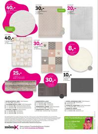 Mömax Flugblatt Seite 12: Flachwebteppich Fjora €30,00, Kunstfell Bubble 1 €20,00