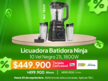 Catálogo Jumbo Página 2: Ninja - licuadora batidora 10 vel negro 21l 1800w €449.900,00