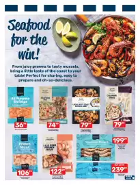 Pick n Pay Hypermarket catalogue Page 6: PnP Fishmonger's Seafood Mix €74,99, Breco Prawn Meat €106,99