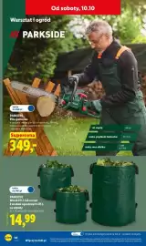 Lidl gazetka tydzień 41 Strona 54: PARKSIDE Worek 275 L lub zestaw 2 worków ogrodowych 125 L na odpady €14,99