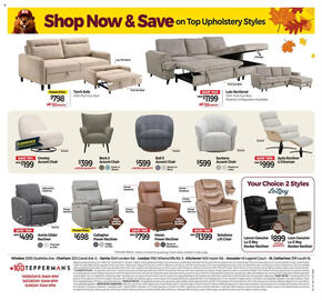 Tepperman's flyer week 39 Page 4: Ayda Recliner & Ottoman €999,00, Gallagher Power Recliner €698,00