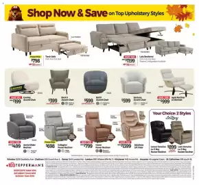 Tepperman's flyer week 39 Page 4: Ayda Recliner & Ottoman €999,00, Gallagher Power Recliner €698,00