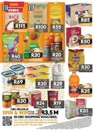OBC Meat & Chicken catalogue Page 2: OBC Macaroni or Spaghetti €30,00, OBC Dairy Blend Concentrate Assorted €20,00