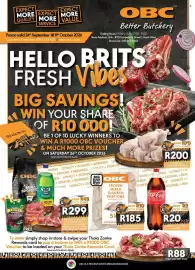 OBC Meat & Chicken catalogue Page 1: OBC Frozen Mixed Chicken Portions €185,00, Coca-Cola Assorted €20,00