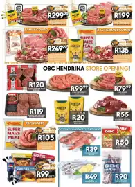 OBC Meat & Chicken catalogue Page 4: OBC Baby Hake €90,00, Heroes Braai Spice €20,00