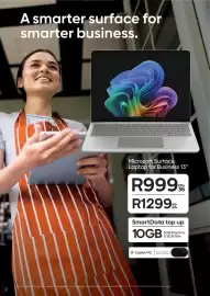 Cell C catalogue Page 2: 2 A smarter surface for smarter business. Microsoft Surface Laptop for Business 13" R999 PMx 36