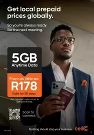 Cell C catalogue Page 4: 5GB Anytime Data €178,00