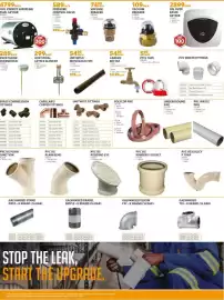 BUCO catalogue Page 6: PTFE Tape 12mm x 10m x 0.075mm €599,00, Polycop Pipe 15mm 100m Roll