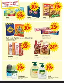 Matöppet reklamblad vecka 40 Sida 4: Fazer tutti frutti - tyrkisk peber - skolekridt €30,00, Fazer Stycksaker €25,00