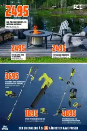 Coop Obs kundeavis Side 15: Fcc volcano trend stol €2.495,00, Ryobi one+ hage kombosett m/hekkesaks og grensag €3.695,00