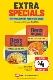 IGA catalogue week 40 Page 2: Ben's Original Flavoured Rice €4,00