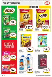 IGA catalogue week 40 Page 27: Uncle Tobys Muesli Bars Selected Varieties €4,00, Kellogg’s Just Right Original Cereal €3,50