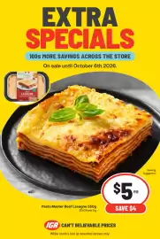 IGA catalogue week 40 Page 7: Pasta Master Beef Lasagne €5,00