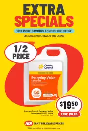 IGA catalogue week 40 Page 8: Cancer Council Everyday Value Sunscreen €19,50