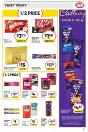 IGA catalogue week 40 Page 14: Cadbury Chocolate Coated Nut or Fruit 250-285g Selected Varieties €7,95