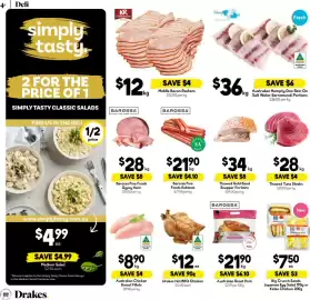 Drakes catalogue week 40 Page 4: Australian Humpty Doo Skin On Salt Water Barramundi Portions €36,00