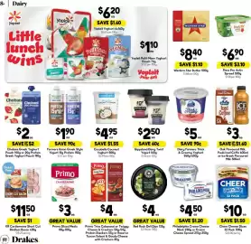 Drakes catalogue week 40 Page 8: Chobani Greek Yoghurt Pouch €2,00, Farmers Union Greek Style Yogurt 15g Protein €1,90