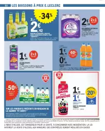Catalogue E.Leclerc page 22: SOMERSBY Citron & Yuzu €2,42, Courmayeur Eau minérale naturelle €2,59