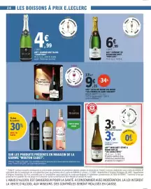 Catalogue E.Leclerc page 24: COMBES SAINT SAUVEUR €9,21, LES CARACTÈRES Muscadet Sèvre et Maine €3,49