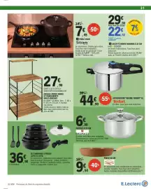 Catalogue E.Leclerc page 31: Tefal AUTOCUISEUR "SECURE TRENDY" €44,90, BAUMALU FAITOUT €6,90