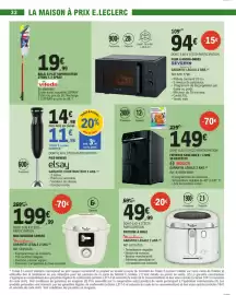 Catalogue E.Leclerc page 32: BOSCH Friteuse sans huile €149,00, SEVERIN Four à micro-ondes €94,00