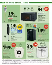 Catalogue E.Leclerc | Un octobre gourmand page 32: BOSCH Friteuse sans huile €149,00, SEVERIN Four à micro-ondes €94,00