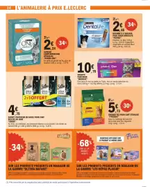 Catalogue E.Leclerc page 34: Sheba Délices du Jour €4,75, Friskies Croquettes pour chat stérilisé €5,73