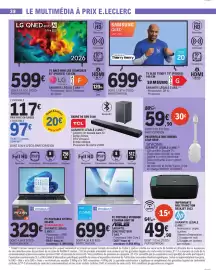 Catalogue E.Leclerc | Un octobre gourmand page 38: HP IMPRIMANTE MULTIFONCTION DESKJET 2923 €49,90