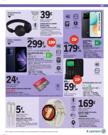 Catalogue E.Leclerc page 39: PHILIPS CASQUE SANS FIL TAH4500 €39,00, SanDisk CARTE MÉMOIRE MICRO SD ULTRA 64GO €24,99