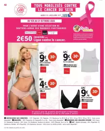 Catalogue E.Leclerc page 42: Tissaia Soutien-gorge avec armatures €9,76, TiiSaïa brassière €9,06