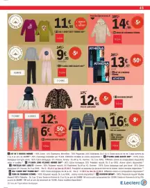 Catalogue E.Leclerc page 45: ATHENA Boxers Homme €13,47, TISIAIA ROBE DE CHAMBRE FEMME €14,95