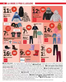 Catalogue E.Leclerc page 46: Tissiaa Veste zippée enfant €11,95, Stitch BOTTE DE PLUIE ENFANT €9,06