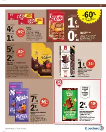 Catalogue E.Leclerc page 5: Poulain Tablettes de chocolat noir €2,34, VILLARS TABLETTE DE CHOCOLAT €1,90
