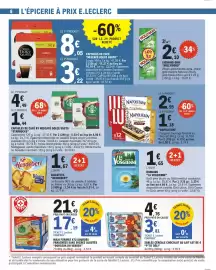 Catalogue E.Leclerc page 8: LU NAPOLITAIN €1,18, Heudebert Biscotte €1,67