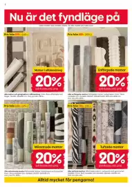 Rusta reklamblad vecka 40 Sida 2: Enfärgade mattor €159,00, Tuftade mattor €119,00